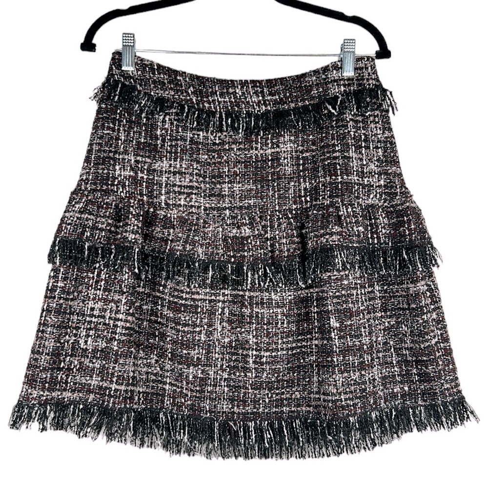 Halogen Tweed Layered Business Academia Circle Skirt Size 4
